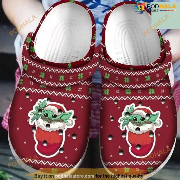 Baby Yoda Christmas Adult Crocs Clog Shoes