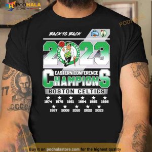 Back To Back 2023 Eastern Conference Champions Boston Celtics 1974 2022 2023 Shirt 2