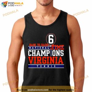 Back To Back National Time Champions Virginia Tennis Ncaa Division I Men's Shirt 2