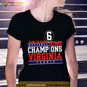 Back To Back National Time Champions Virginia Tennis Ncaa Division I Men's Shirt 3