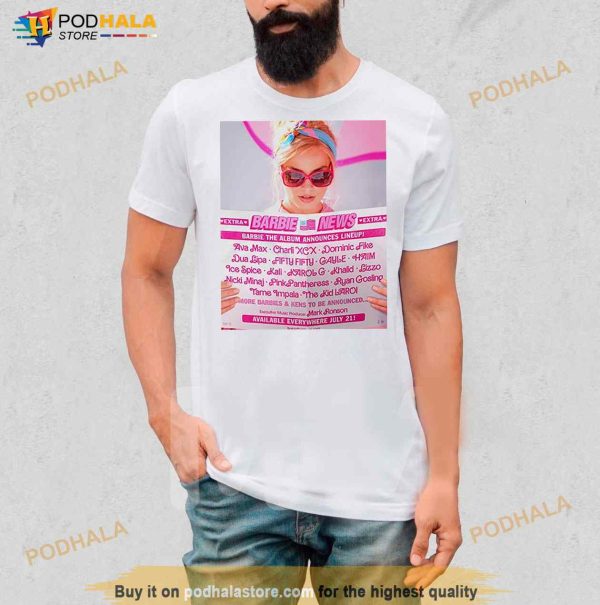 Barbie News The Album Announces Line Up July 21 2023 Movie T Shirt