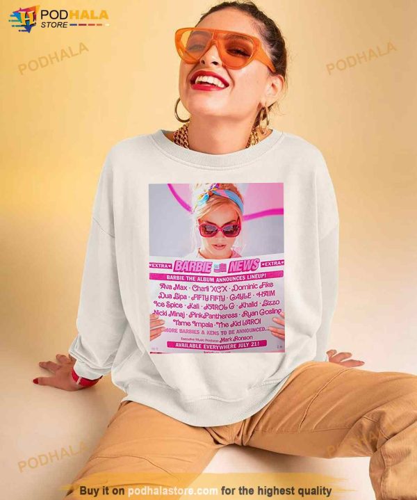Barbie News The Album Announces Line Up July 21 2023 Movie T Shirt