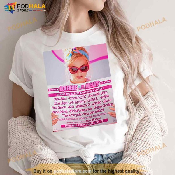 Barbie News The Album Announces Line Up July 21 2023 Movie T Shirt