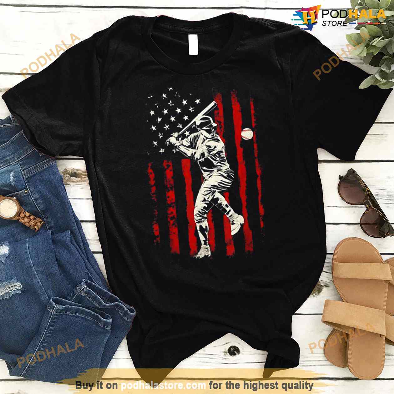 Baseball USA Flag American Shirt Baseball USA Flag American Shirt