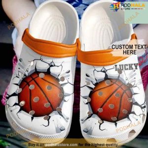 Basketball Personalized Crack Crocs Clog Shoes