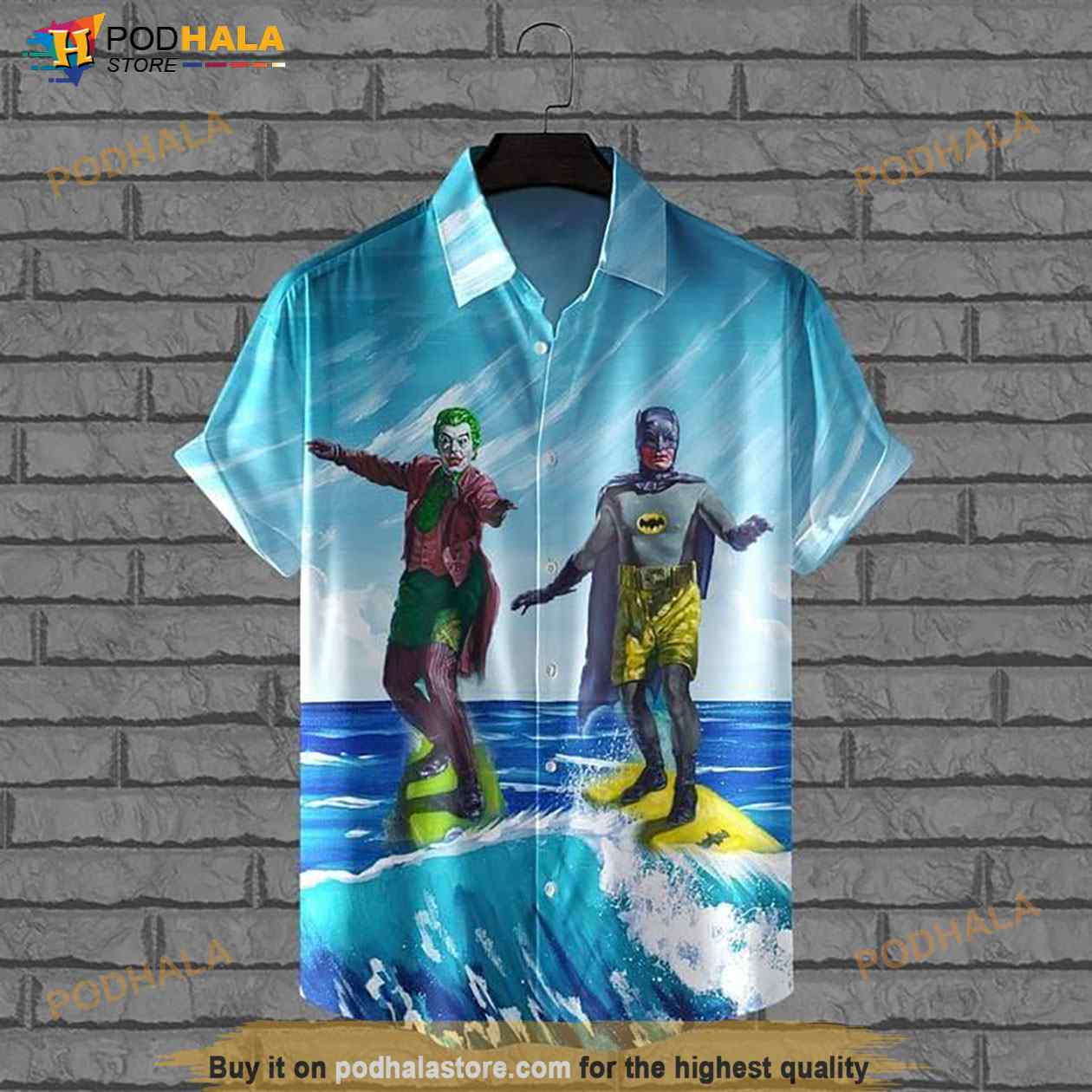 Batman And Joker Surfing Summer Vacation Hawaiian Shirt Batman And Joker Surfing Summer Vacation Hawaiian Shirt