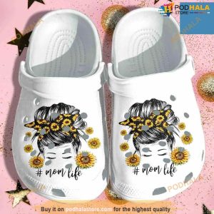 Beautiful Mom In Sunflower Classic Crocs Clog Shoes