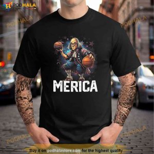 Benjamin Ben Franklin Usa 4th Of July Funny Basketball Trending Shirt 2