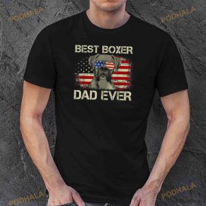 Best Boxer Dad Ever Tshirt Dog Lover American Flag Gift Shirt 3