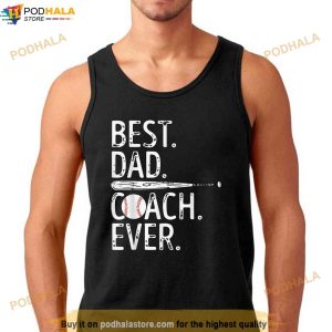 Best Dad Coach Ever Baseball Patriotic For Fathers Day Shirt 3