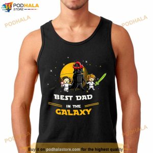 Best Dad In The Galaxy Father Daughter And Son Shirt