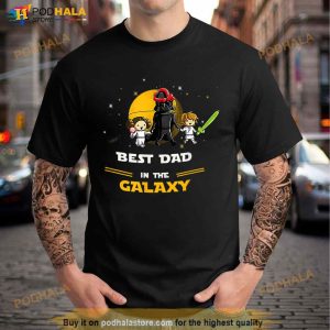 Best Dad In The Galaxy Father Daughter And Son Shirt 2