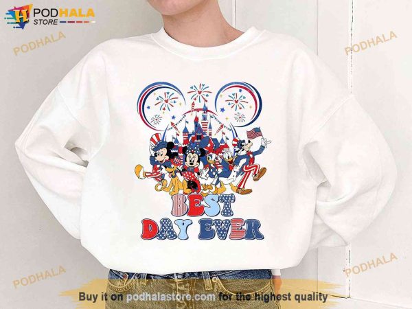 Best Day Ever Mickey and Friends 4th of July Shirt, Disney Patriotic Group Tee