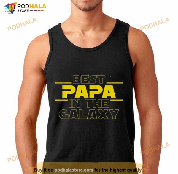 Best Papa In The Galaxy Funny Shirt