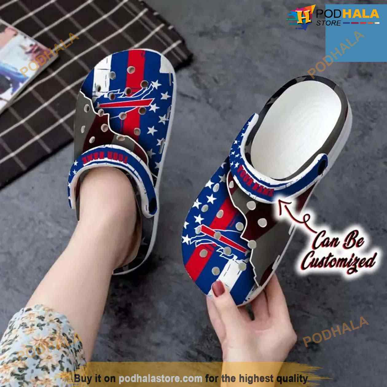 NFL Crocs Buffalo Bills Team Pattern Crocs Clog Shoes - Bring Your Ideas,  Thoughts And Imaginations Into Reality Today