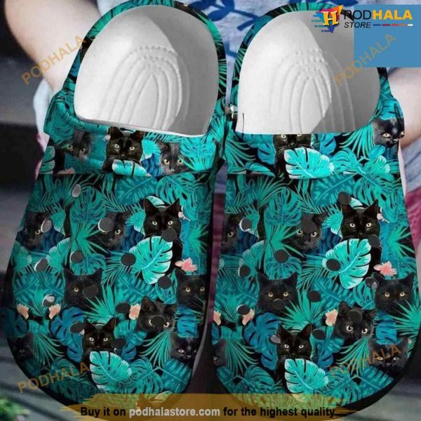 Black Cat Classic Clogs Unisex Fashion Style Crocs Clog Shoes