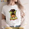 Black History Blessed Afro Black Women Messy Bun Juneteenth Shirt