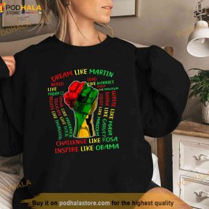 Black History Leaders Fist Hand Juneteenth African American Shirt 2