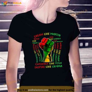 Black History Leaders Fist Hand Juneteenth African American Shirt 3