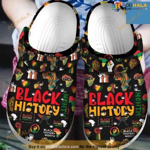 Black History Month African American Crocs Clog Shoes