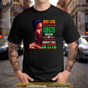 Black Queen Juneteenth 1865 Freedom African American Womens Shirt 2