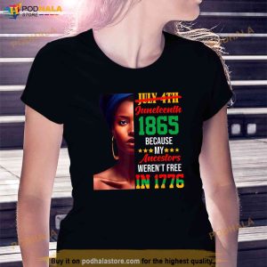 Black Queen Juneteenth 1865 Freedom African American Womens Shirt 3