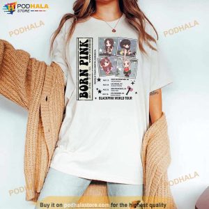 Blackpink Born Pink Chibi Shirt, BlackPink Kpop Tee, Born Pink World Tour Gift