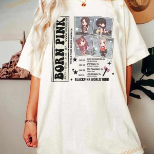 Blackpink Born Pink Chibi Shirt Blackpink Kpop Tee Born Pink World Tour Gift 2