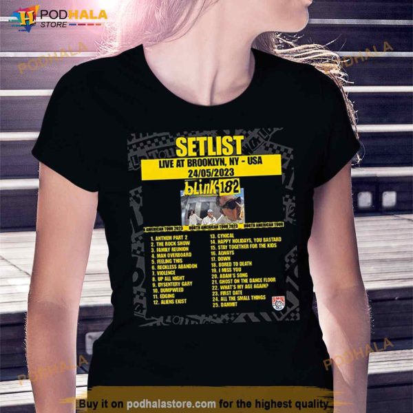 Blink 182 Live At Barclays Center Brooklyn New York North American Tour 2023 T Shirt