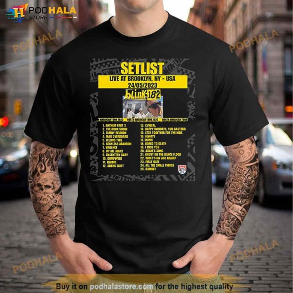 Blink 182 Live At Barclays Center Brooklyn New York North American Tour 2023 T Shirt
