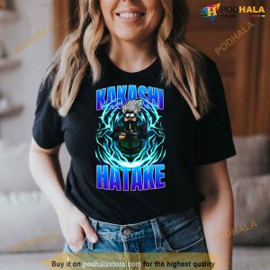 Blue Lightning Neon Naruto Shippuden Kakashi Hatake Shirt 3