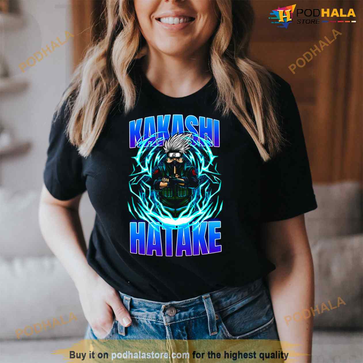 Blue Lightning Neon Naruto Shippuden Kakashi Hatake Shirt Blue Lightning Neon Naruto Shippuden Kakashi Hatake Shirt