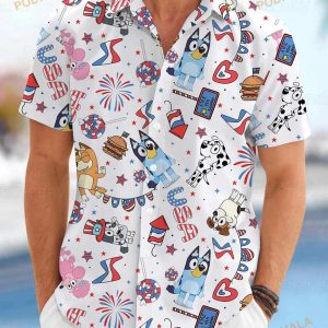 Bluey Bingo And Pineapple Aloha AOP Trending Hawaiian Shirt For Summer  Vacation - YesItCustom