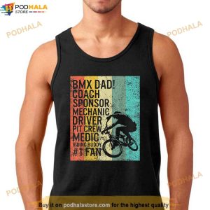 BMX Dad Coach Medic Riding Buddy 1 Fan Fathers Day Grandpa Shirt