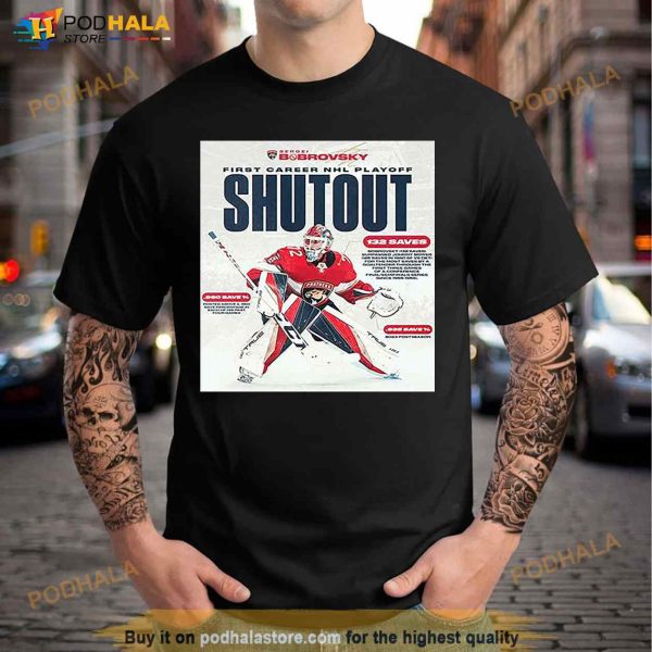 BobRovsky First Career NHL Playoff Shutout T Shirt