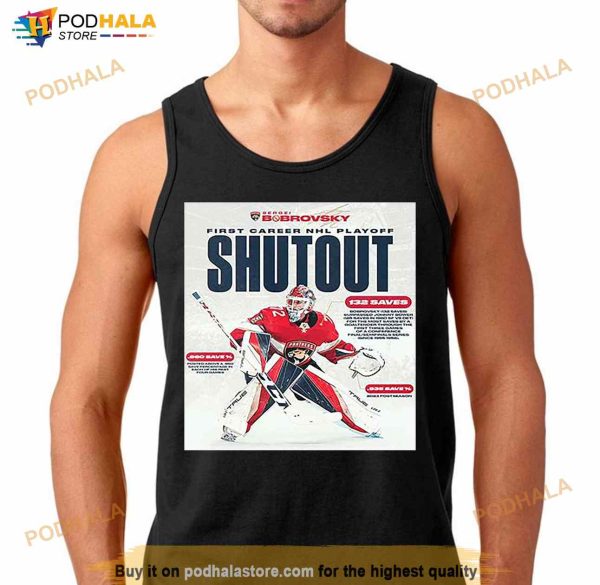 BobRovsky First Career NHL Playoff Shutout T Shirt