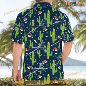 Boeing B 52 Stratofortress Christmas Seamless Button Up Hawaiian Shirt 2