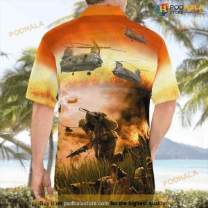 Boeing Ch 47 Vietnam Veteran Button Up Hawaiian Shirt 2