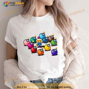 Bomberman Rainbow Bombs Pixel Art Shirt 3
