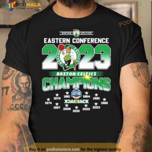 Boston Celtics 11x Eastern Conference Champions 1974 2023 Shirt 2