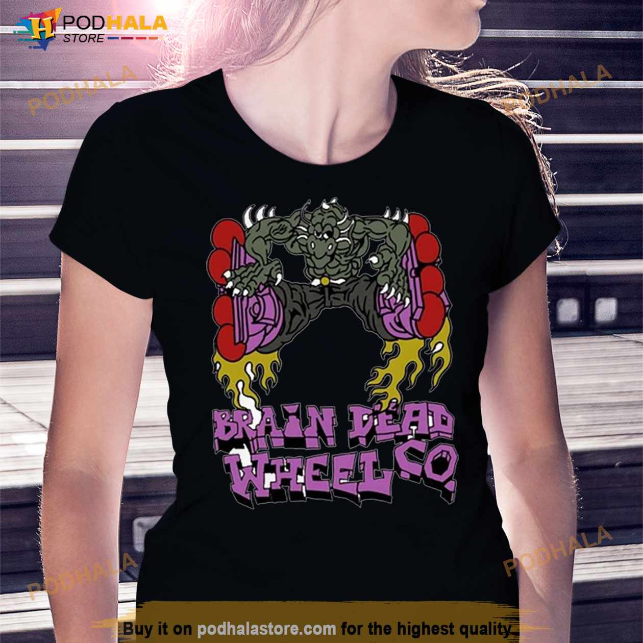 brain Dead Them Skates Kogan Dragon Wheel Shirt brain Dead Them Skates Kogan Dragon Wheel Shirt