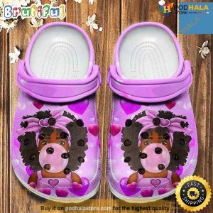 Breast Cancer Awareness Crocs Melanin Poppin Bubble Crocs Clogs Crocband Shoes