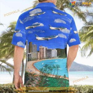 British Midland International Boeing 737 5q8 Hawaiian Shirt 2