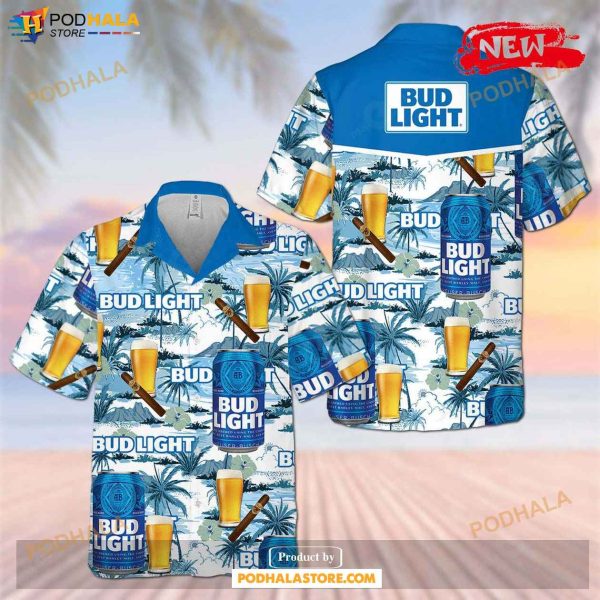 Bud Light Cheering Crowed Design Hawaiian Shirt