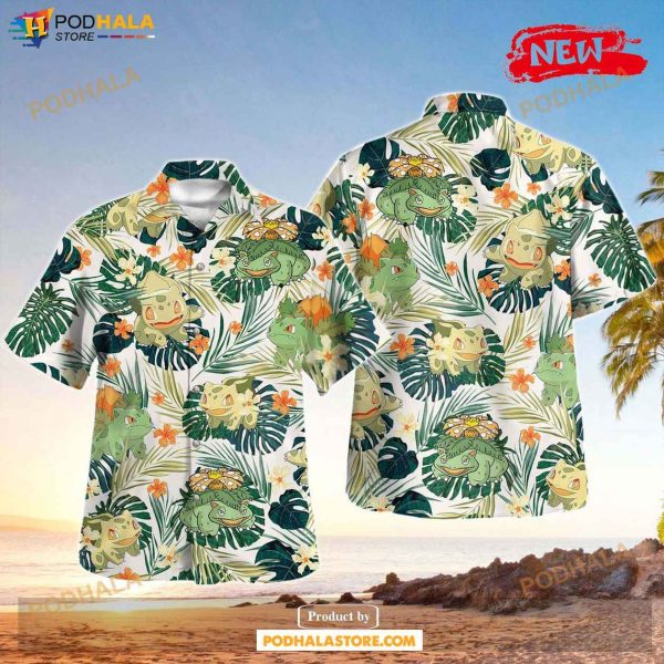 Bulbasaur Ivysaur Venusaur Tropical Design Hawaiian Shirt, Tropical Shirt for Women Men