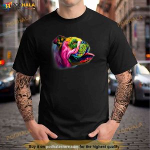 Bulldog Hello My Friend Rainbow Colors Art Trending Shirt 3