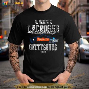 Bullets Gettysburg College 2023 NCAA Division III Women’s Lacrosse Championship Shirt