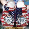 Busch Latte America Flag Busch Light Beer Crocs Crocband Clog Shoes
