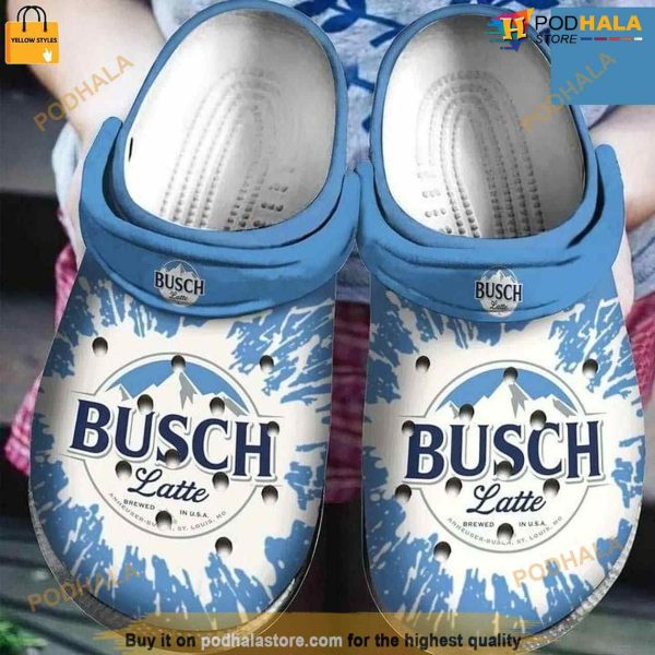 Busch Latte Beer Crocs Crocband Clog Shoes