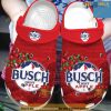 Busch Light Apple Red Crocs Clog Shoes 7pf